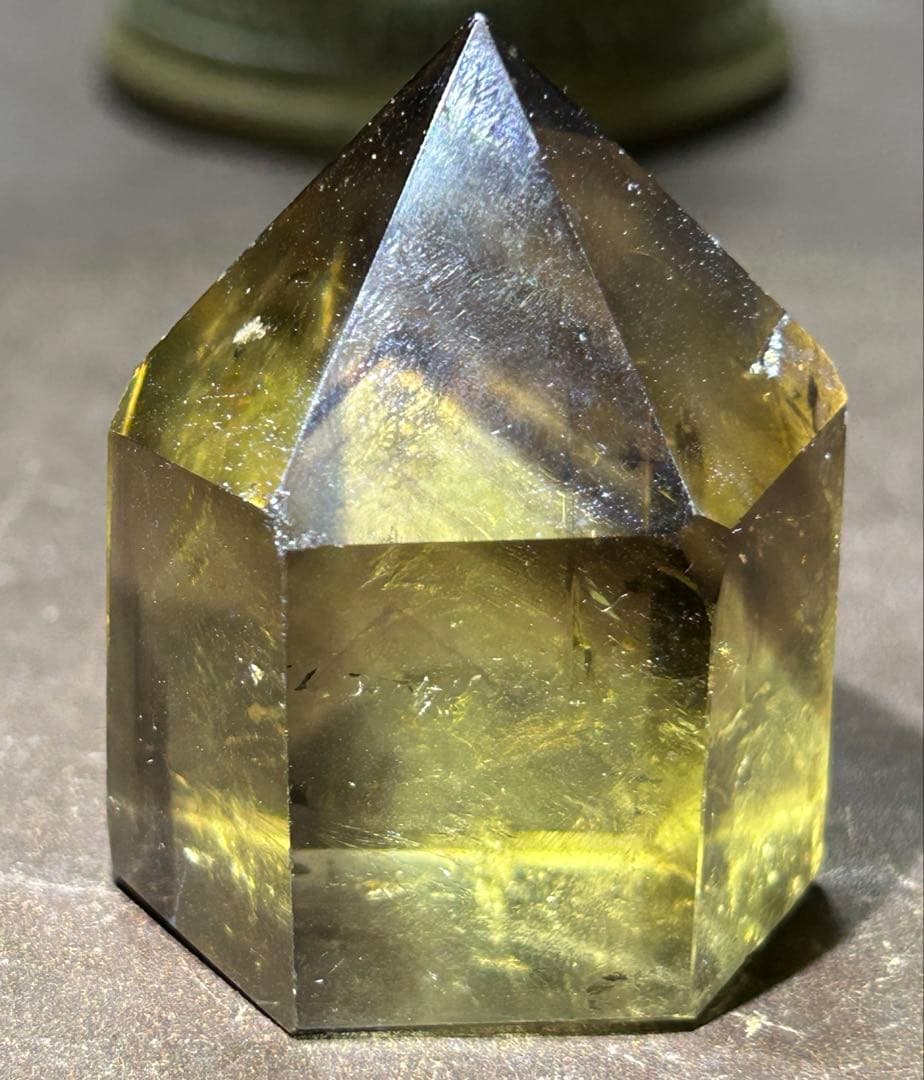 ☆みち！福徳龍神秘宝⑧！龍脈水晶！ゴールデン　シトリン 六角柱