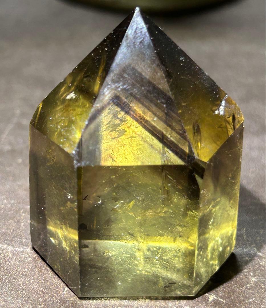 ☆みち！福徳龍神秘宝⑧！龍脈水晶！ゴールデン　シトリン 六角柱