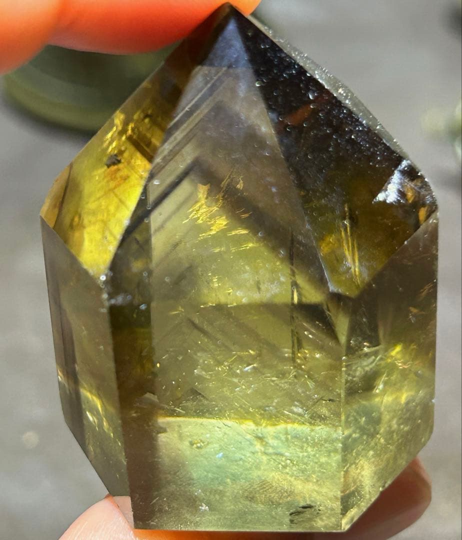 ☆みち！福徳龍神秘宝⑧！龍脈水晶！ゴールデン　シトリン 六角柱