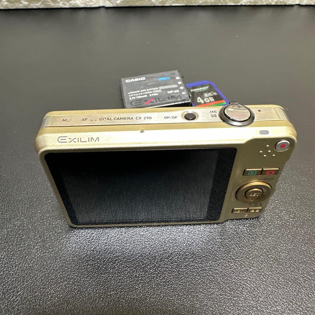 CASIO EXILIM ZOOM EX-Z90ゴールド　動作確認済　中古良品