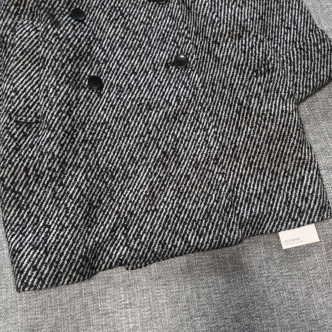 サザビーリーグ取扱い　エルフォーブル　オーバーサイズ　ピーコート　ツイード　新品