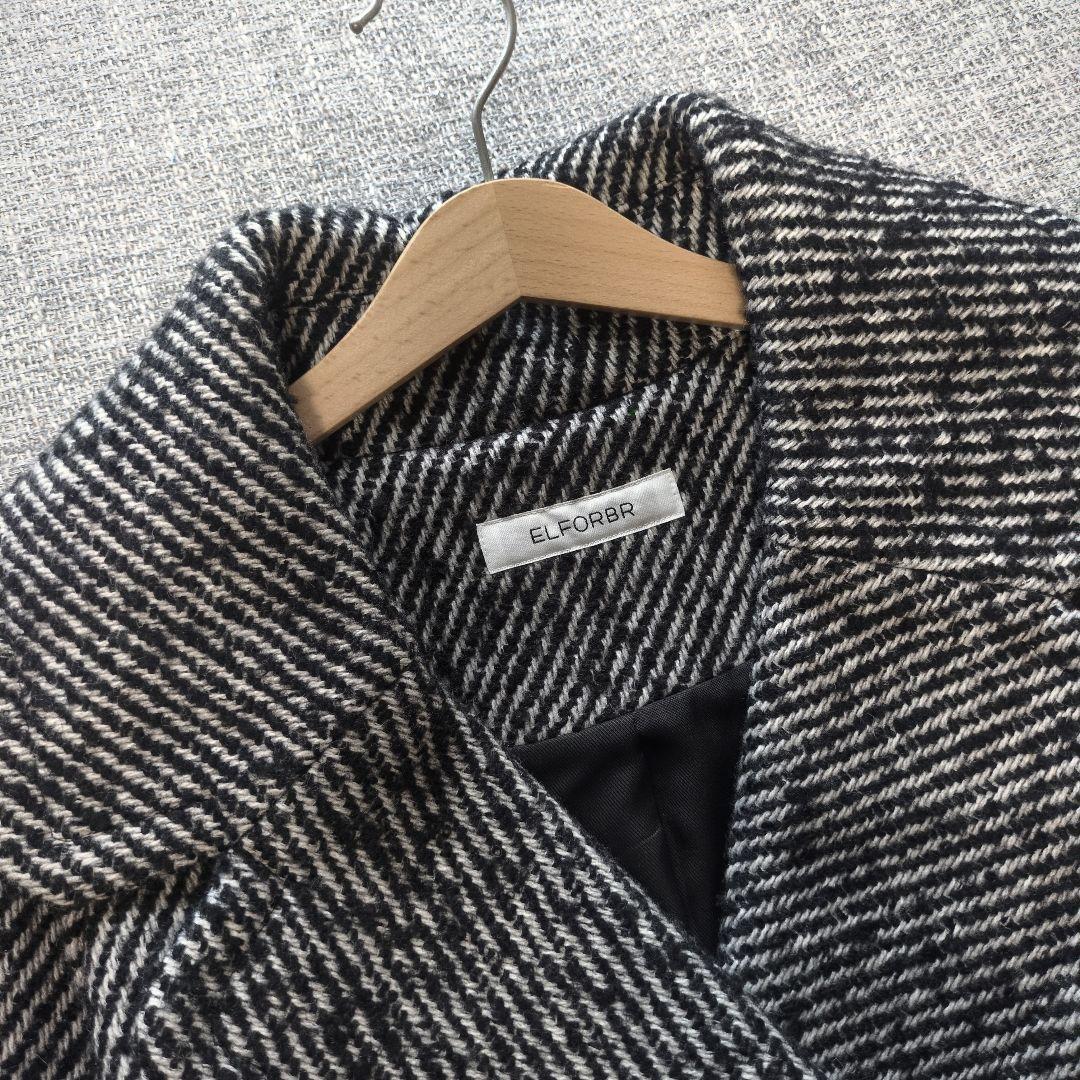 サザビーリーグ取扱い　エルフォーブル　オーバーサイズ　ピーコート　ツイード　新品