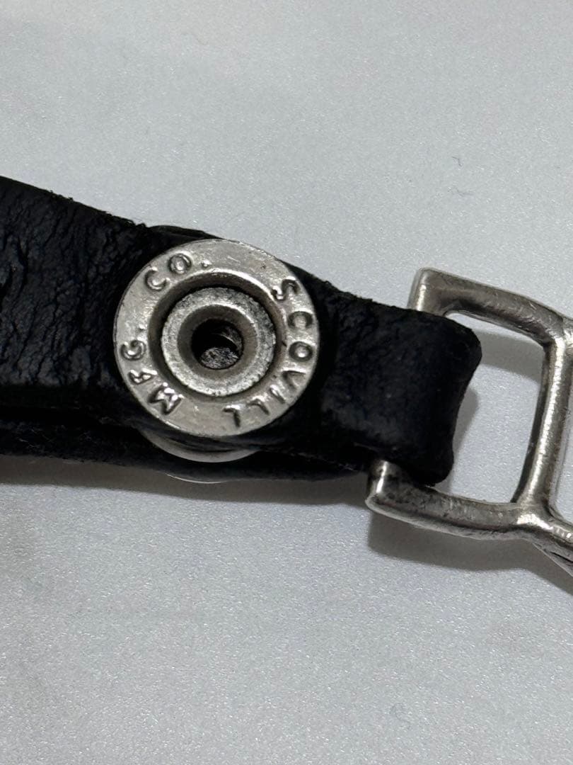 クロムハーツベルトループBSフレアボールボタンレザーベルトループ