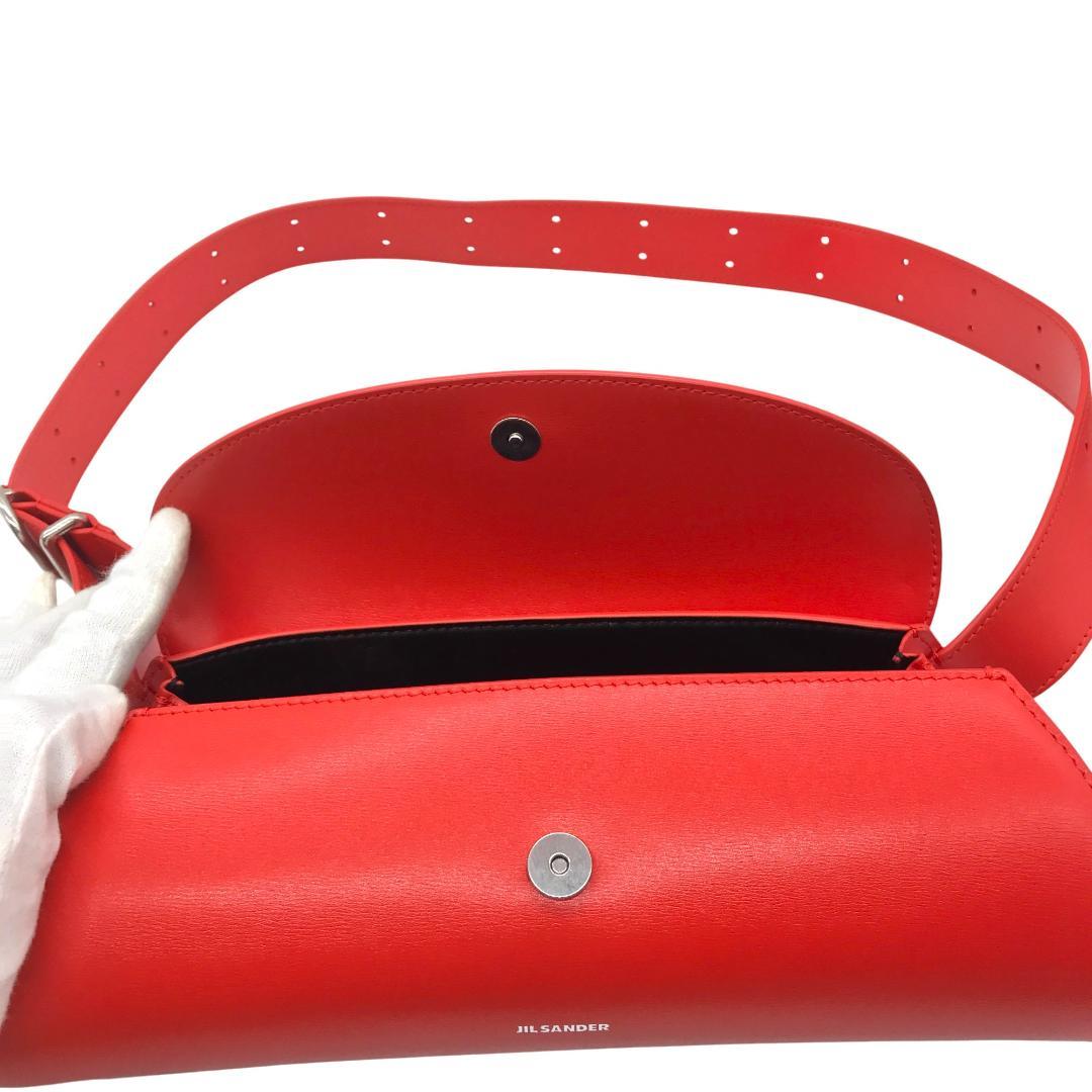 【現行品/極美品】ジルサンダー カンノーロ ショルダーバッグ スモール レッド