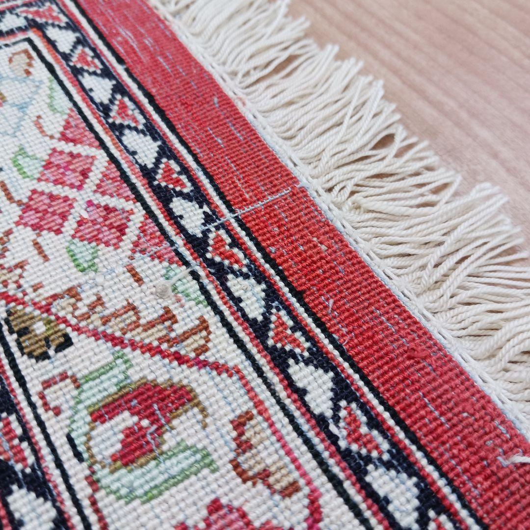 Y3200 高級ペルシャ絨毯 クム産 シルク100% 手織り100万ノット