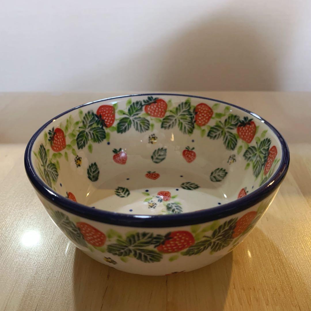 ポーリッシュポタリー ツェラミカアルティスティッチナ いちご ボウル 2個セット