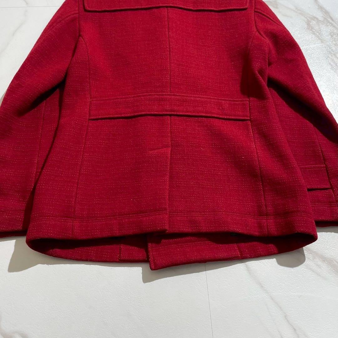 【極美品✨】バーバリーブラックレーベル ピーコート ダブル 希少 赤 M