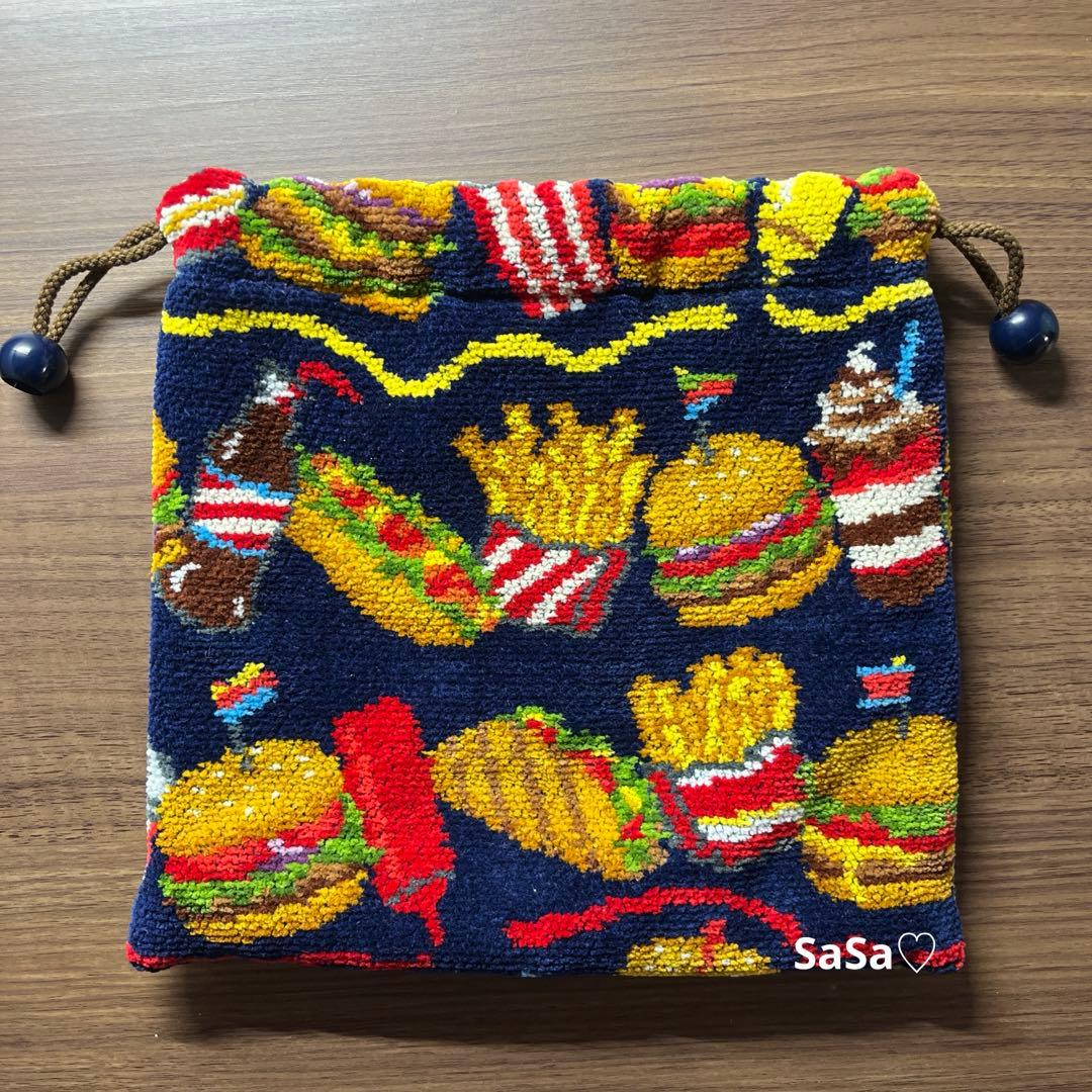 ラブラリーバイフェイラー ハンカチ 巾着 バーガーショップ