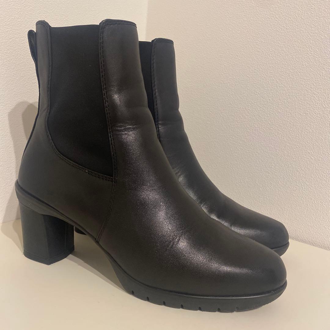 fitfit ブラックジッパーブーツ 24cm