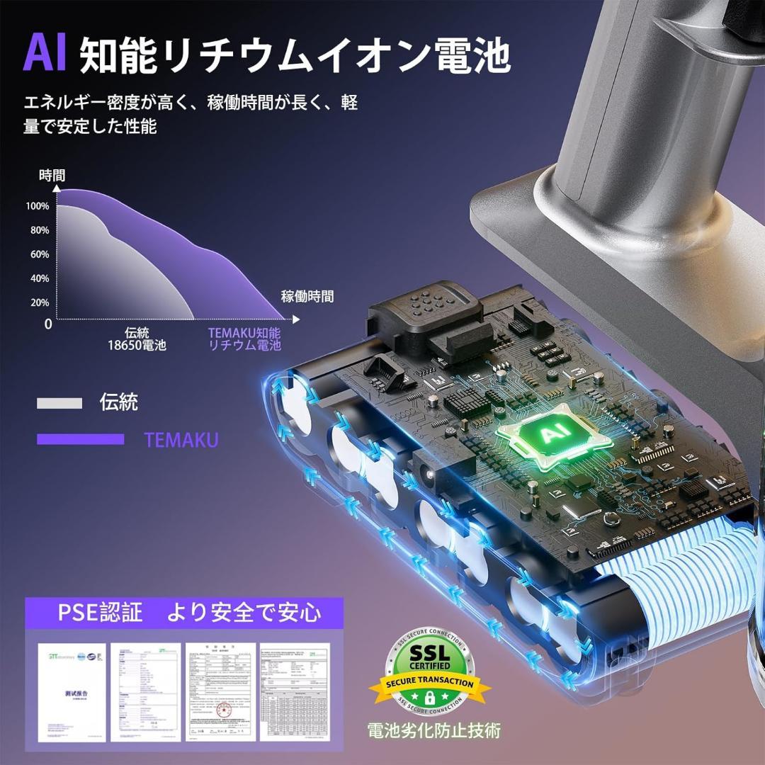 掃除機 コードレス2026年モデル先行発売！業界トップレベルの90KPa超強力