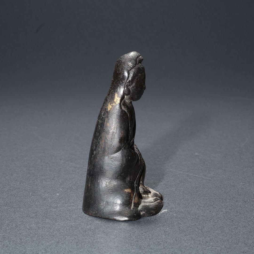 観音坐像　銅製　仏像　骨董　江戸時代　R1681