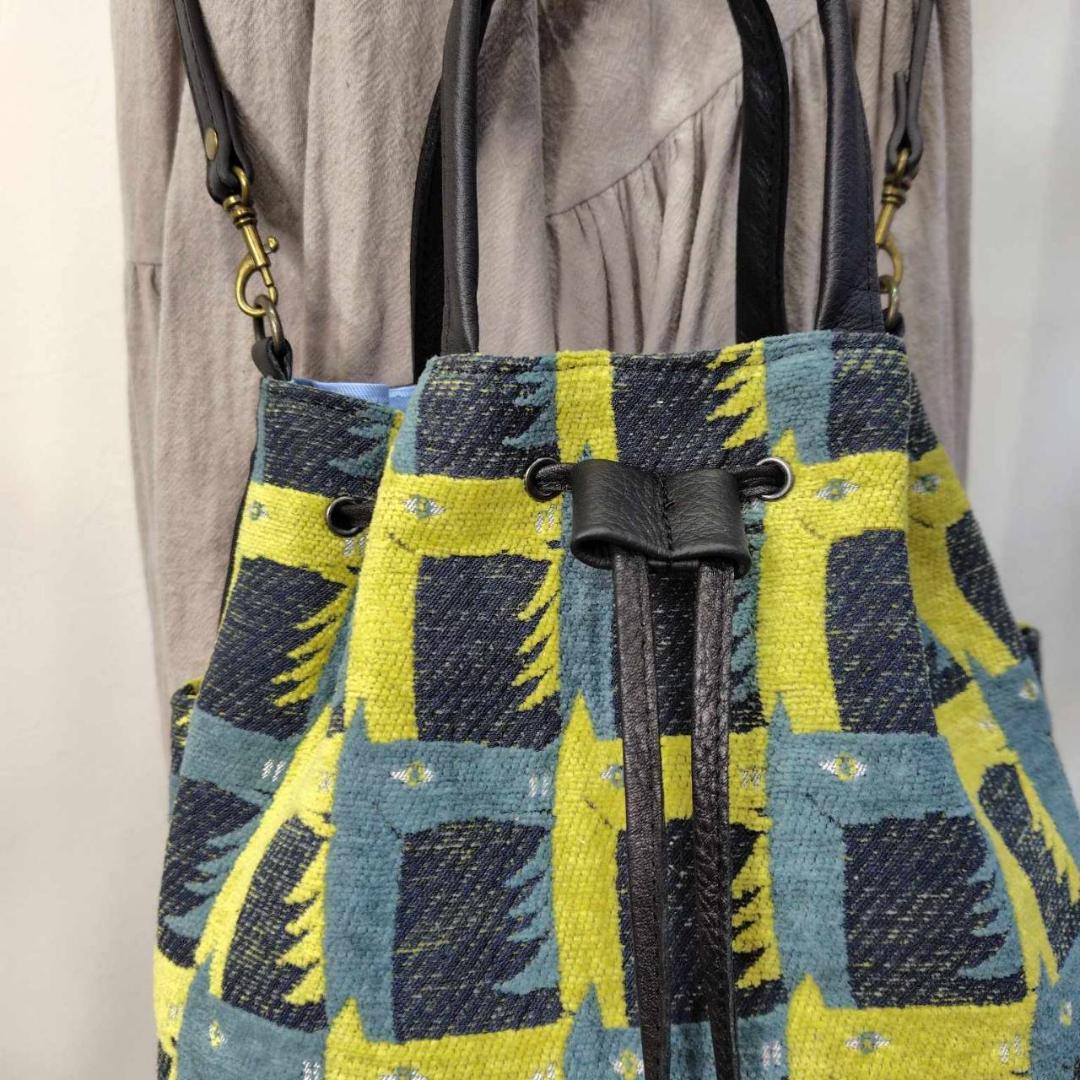 ピュウチャン様　/thoroughbredサラブレットネイビー/巾着Lサイズ