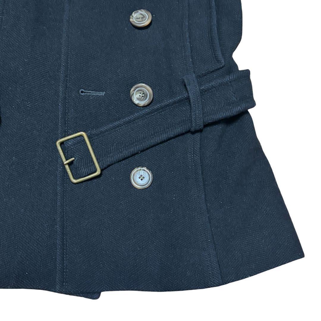 BURBERRY BLUE LABEL　ラビットファー ウールコート フード