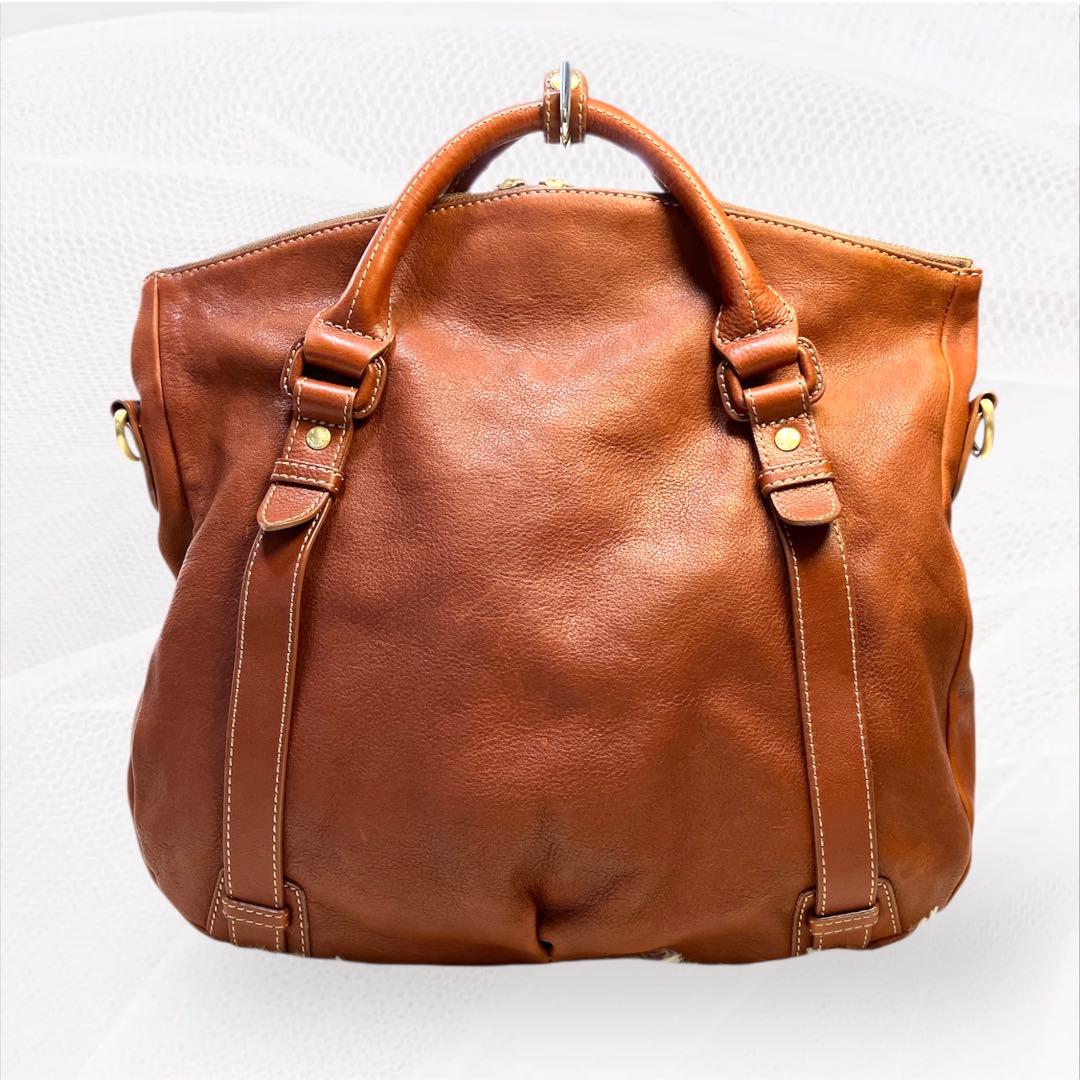 Dakota ダコタ✨本革2wayショルダーバッグ A4可　ブラウン