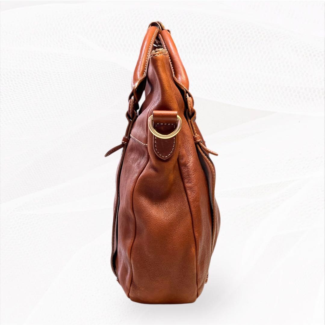 Dakota ダコタ✨本革2wayショルダーバッグ A4可　ブラウン