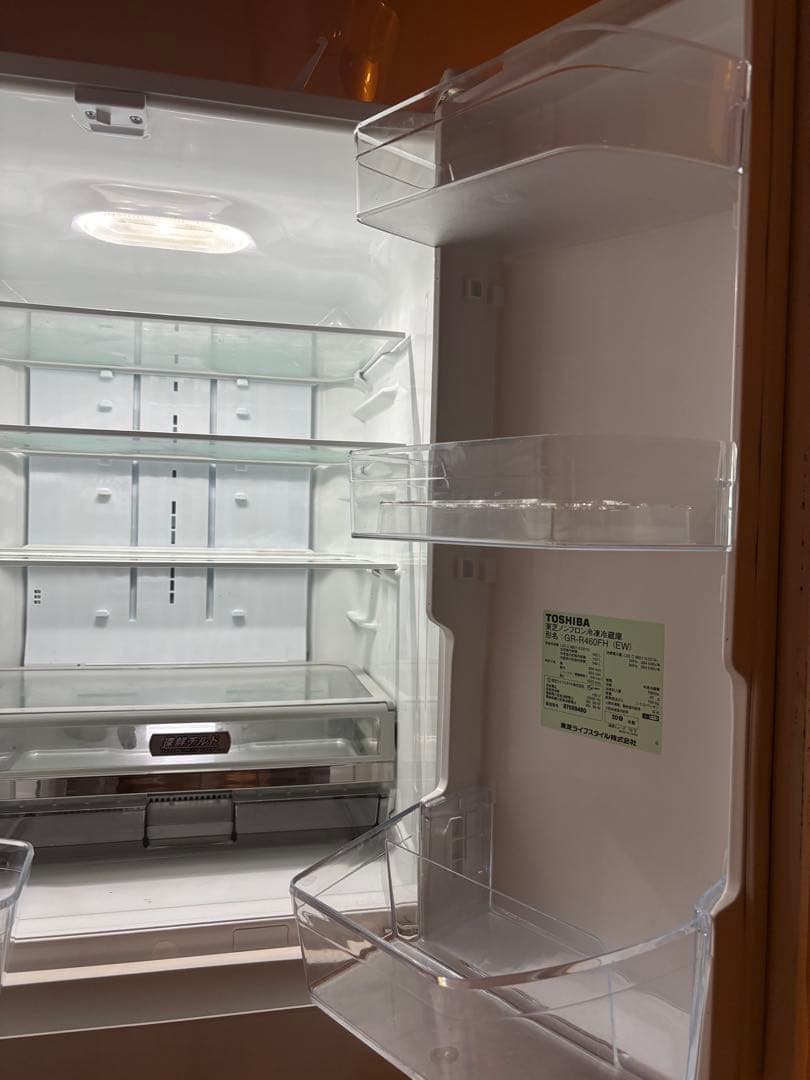 TOSHIBA GR-R460FH(EW) 冷蔵庫 グランホワイト
