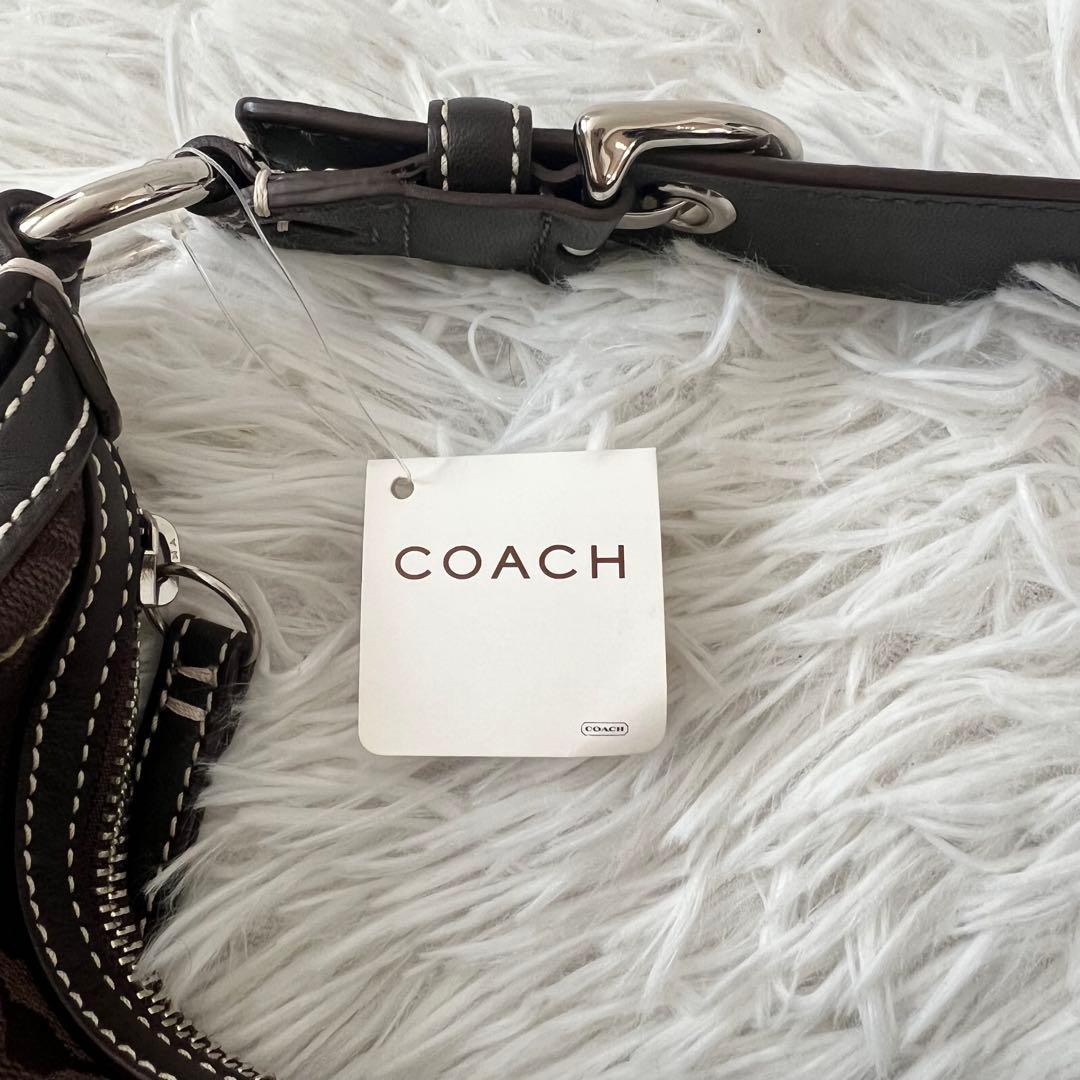 【新品タグ付き】希少✨COACH コーチ ワンショルダー ハーフムーン 茶