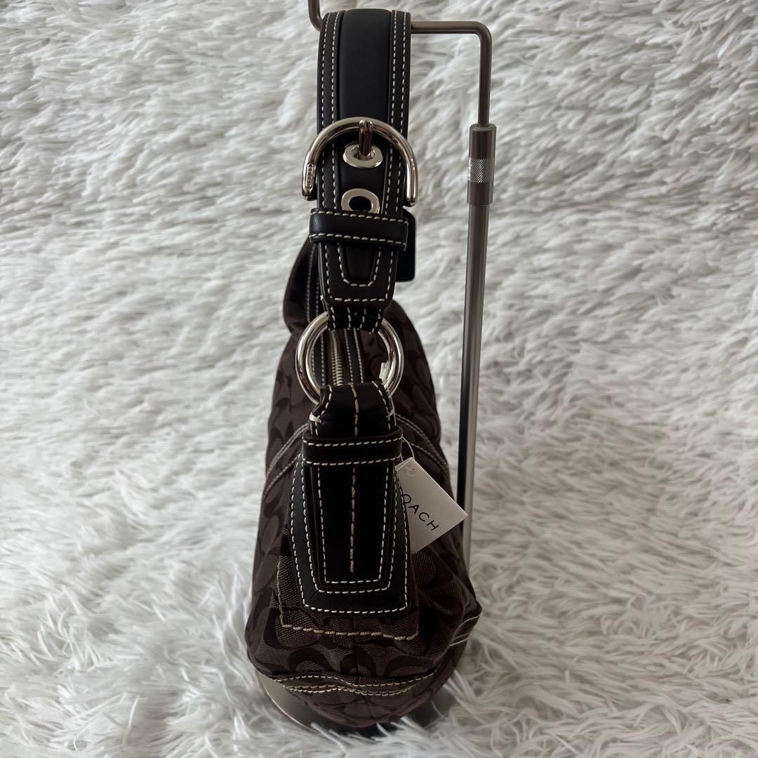 【新品タグ付き】希少✨COACH コーチ ワンショルダー ハーフムーン 茶