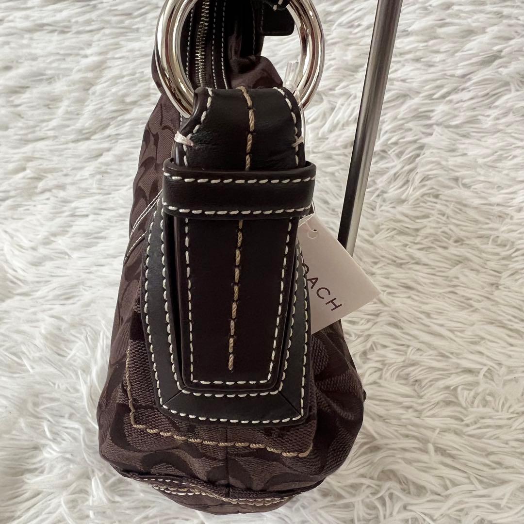 【新品タグ付き】希少✨COACH コーチ ワンショルダー ハーフムーン 茶