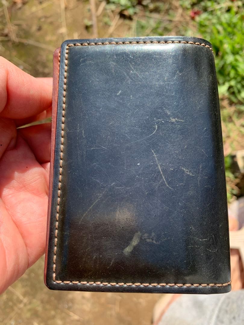 GANZO レザー 名刺入れ 二つ折り