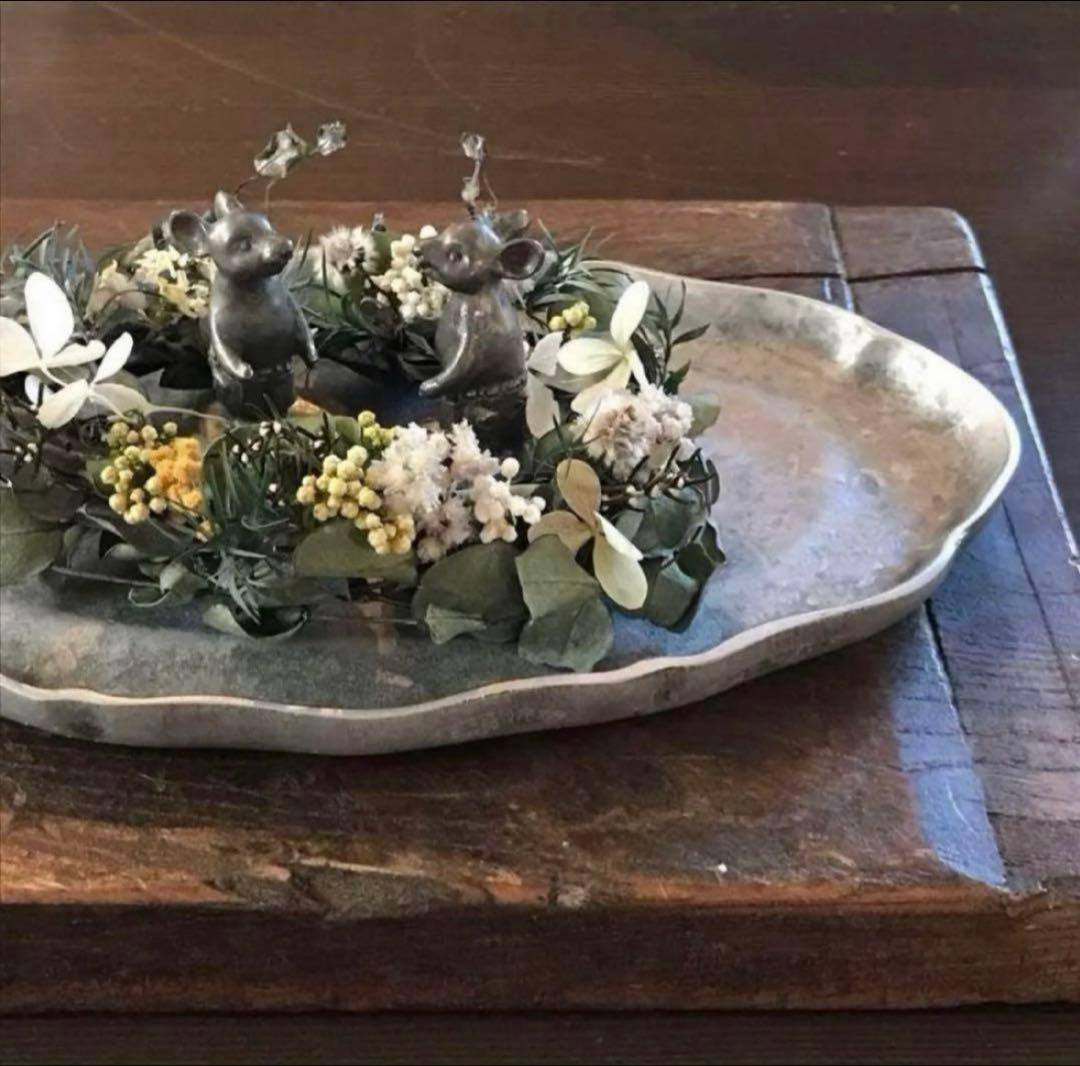 入手困難　co+fe コフェ　オーバル　花リムプレート　アスティエ　ハグオーワー