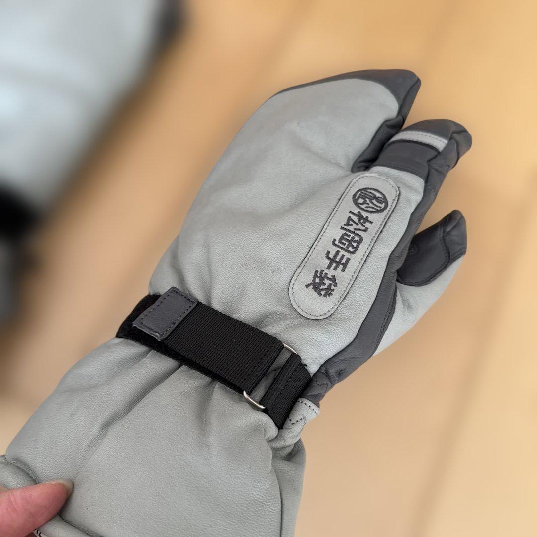 松岡手袋　3フィンガー　 インナー脱着タイプ　グレー　XLサイズ