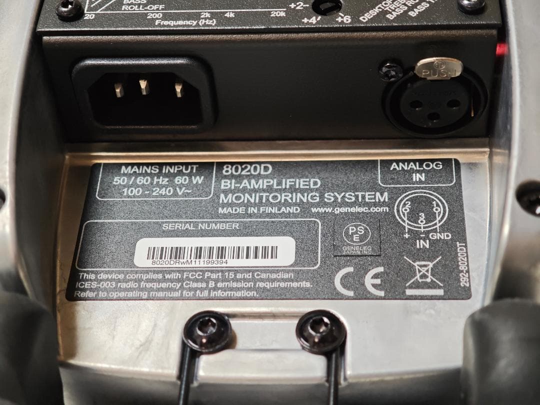 GENELEC 8020DRwM RAWフィニッシュ + オヤイデケーブル