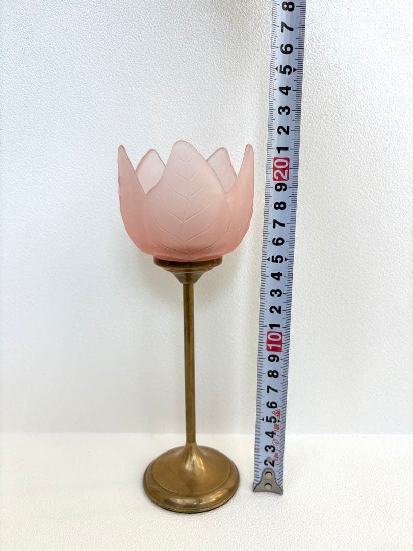 チューリップ型ガラススタンドランプ　キャンドルホルダー　フラワーベース　hora