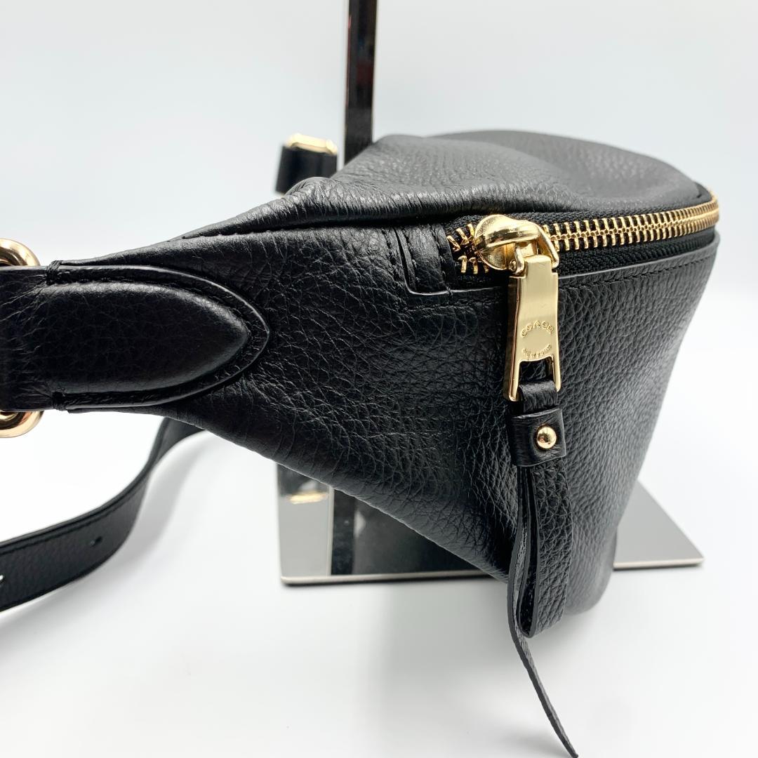 【choco様】コーチ ボディバッグ レザー 斜め掛け ショルダーバッグ 黒