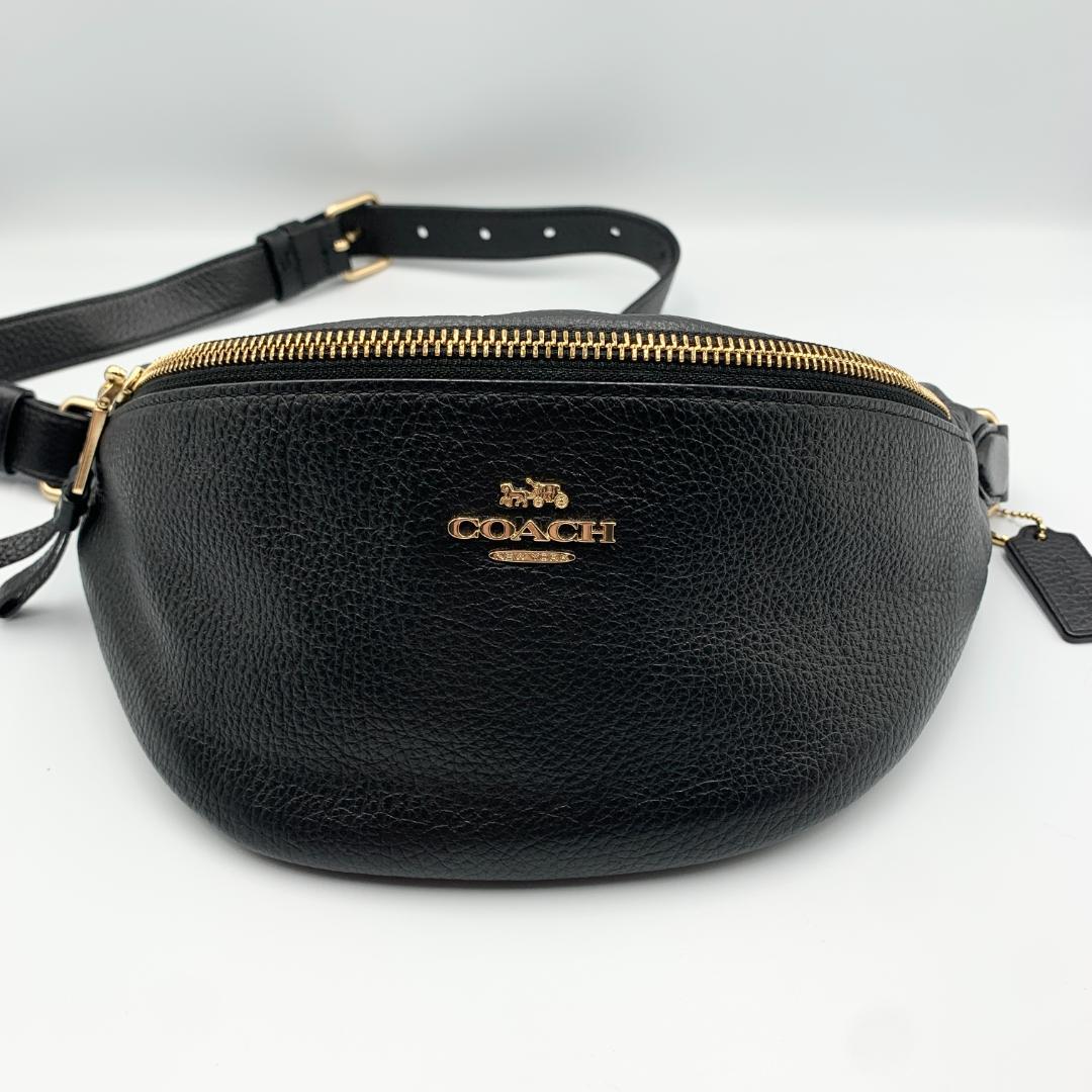 【choco様】コーチ ボディバッグ レザー 斜め掛け ショルダーバッグ 黒