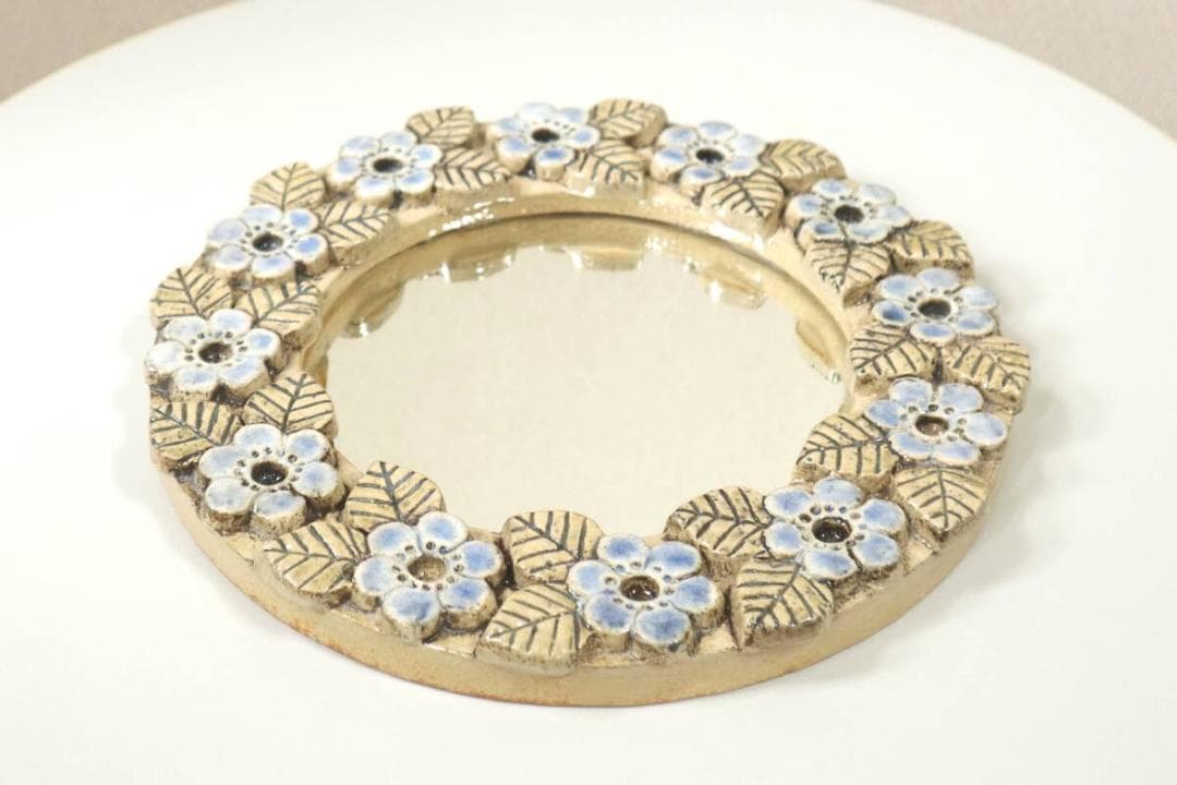 リサラーソン ミラー 陶板 北欧雑貨 検/イデー ウェグナー チーク チェア