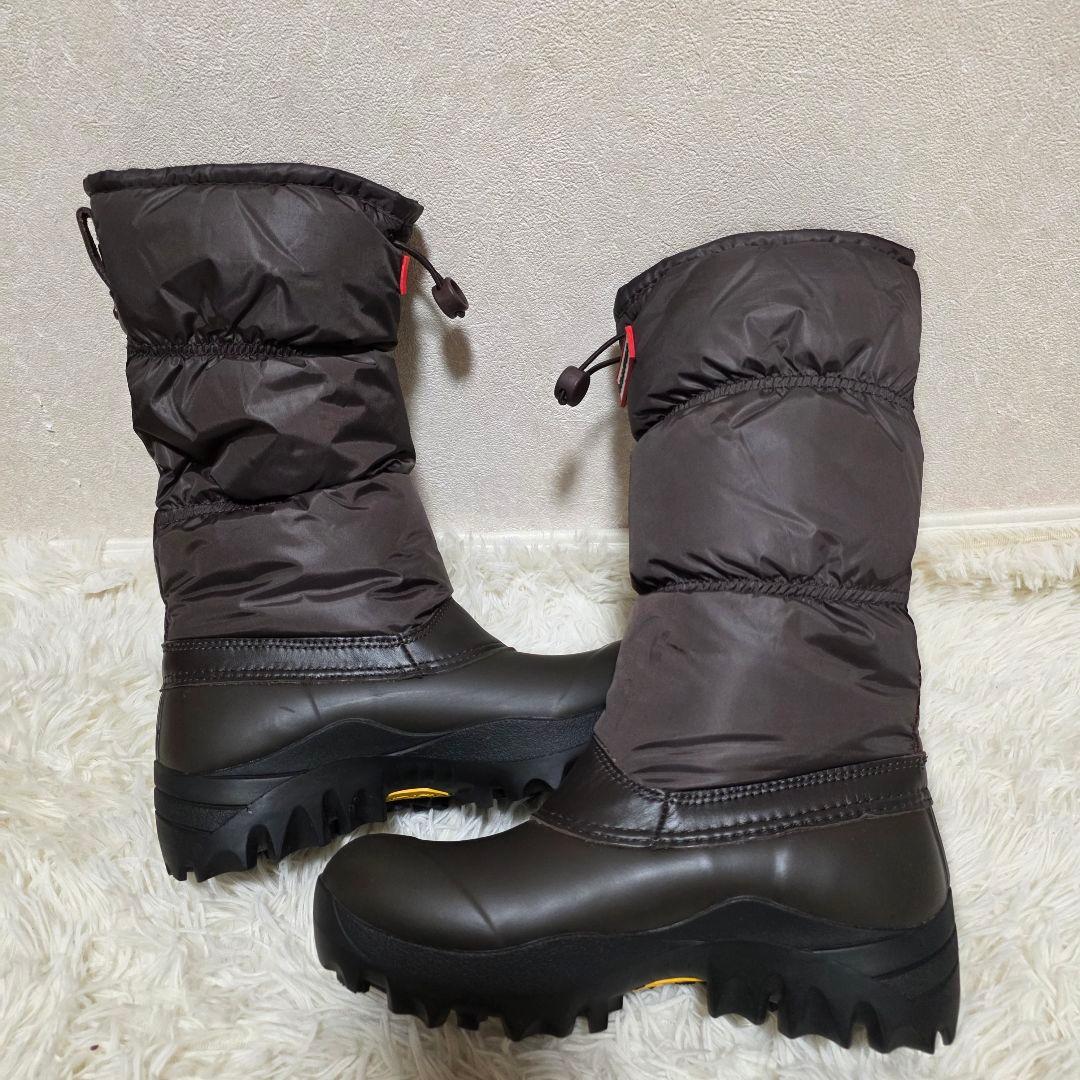 美品　HUNTER　☆UK5 スノーキルトブーツ 黒　ハンター 23.5 24