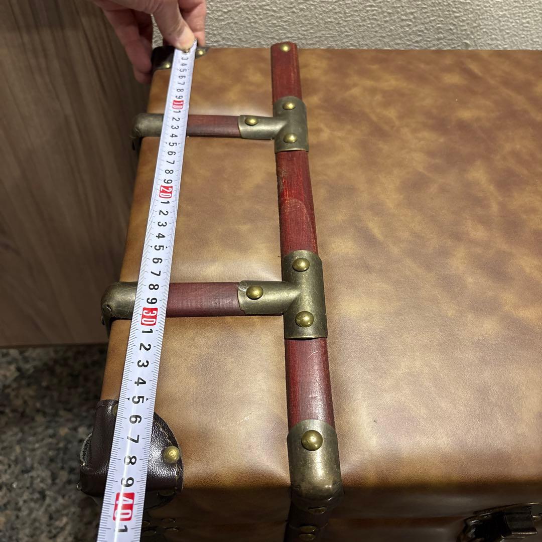 トランク型収納ボックス ブラウン