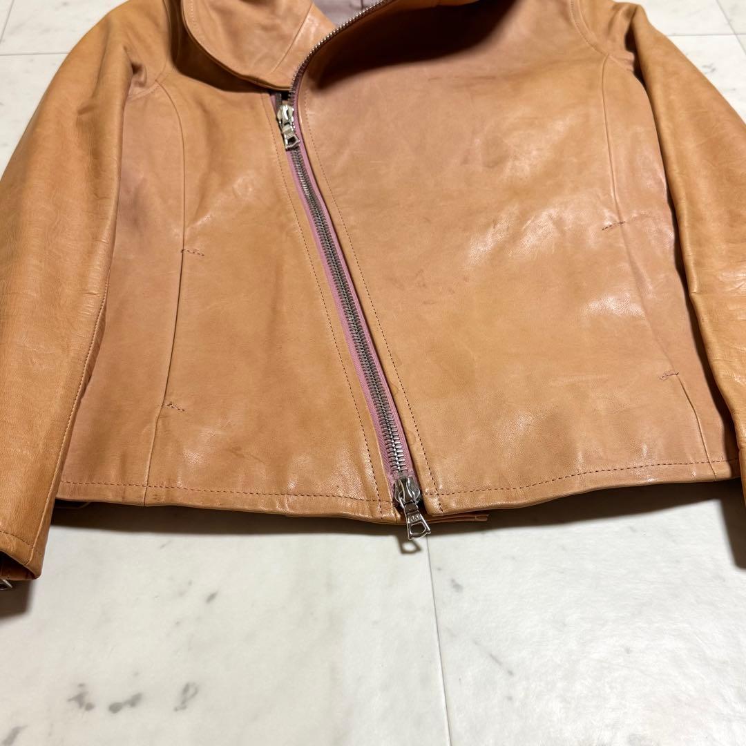 イサムカタヤマ バックラッシュ ライダースジャケット フード付き 馬革