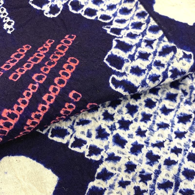 〇【最終値下げ】406mk54〇有松鳴海絞り 浴衣 花 綿〇美品