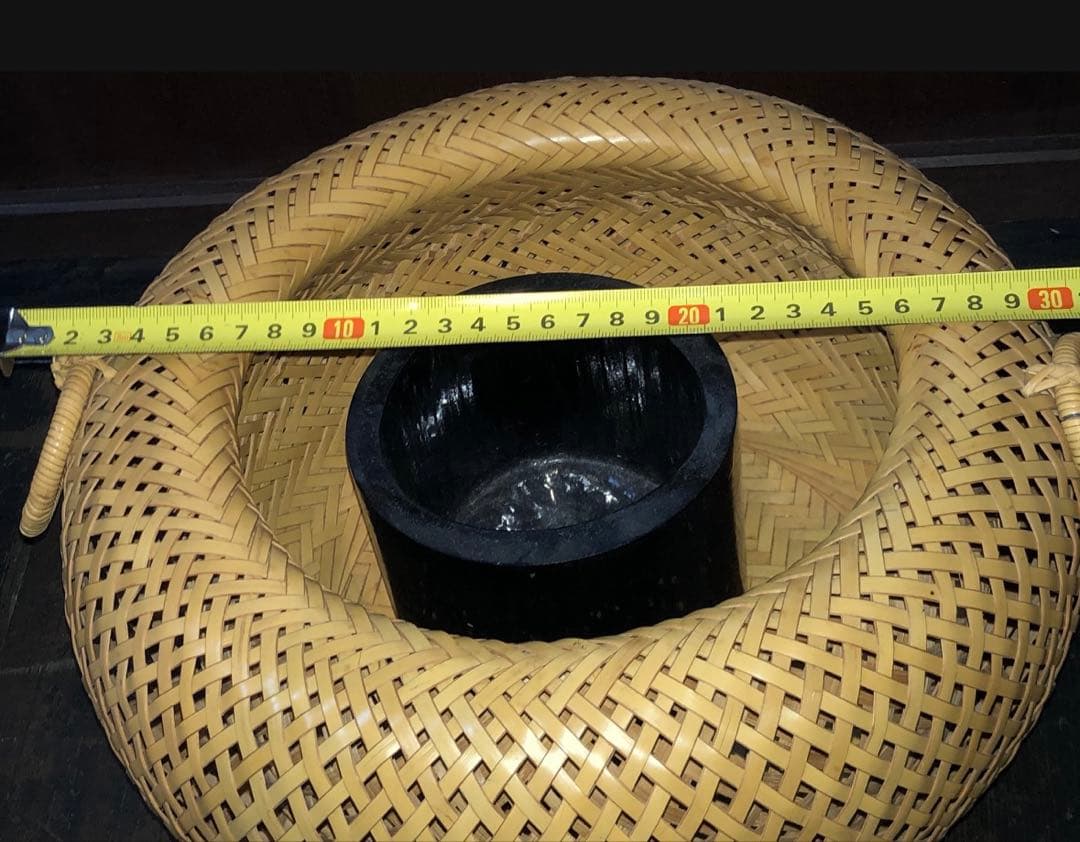 華道　花入　籠 穂英斉 竹製 籠はしっかりしており、他の用途にも使えます