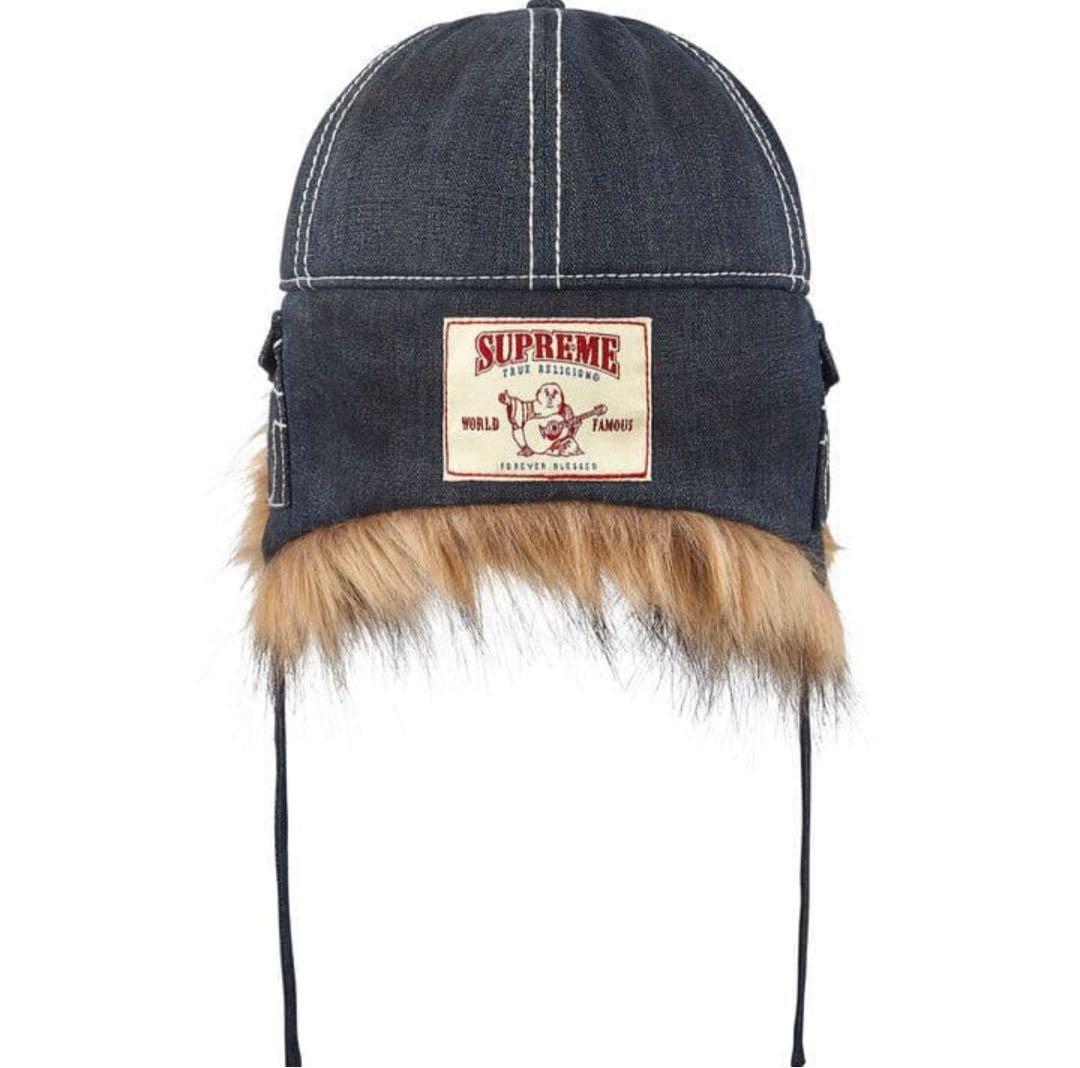 シュプリーム×トゥルーレリジョン イヤ フラップ5パネルキャップ　25aw