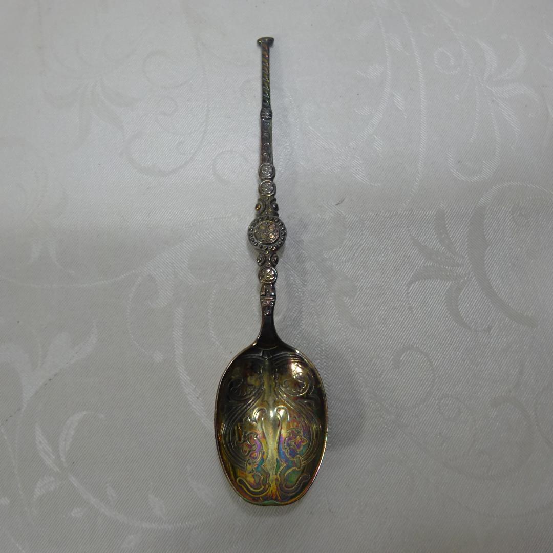 スターリングシルバーアノインティングスプーン1937 Coronation