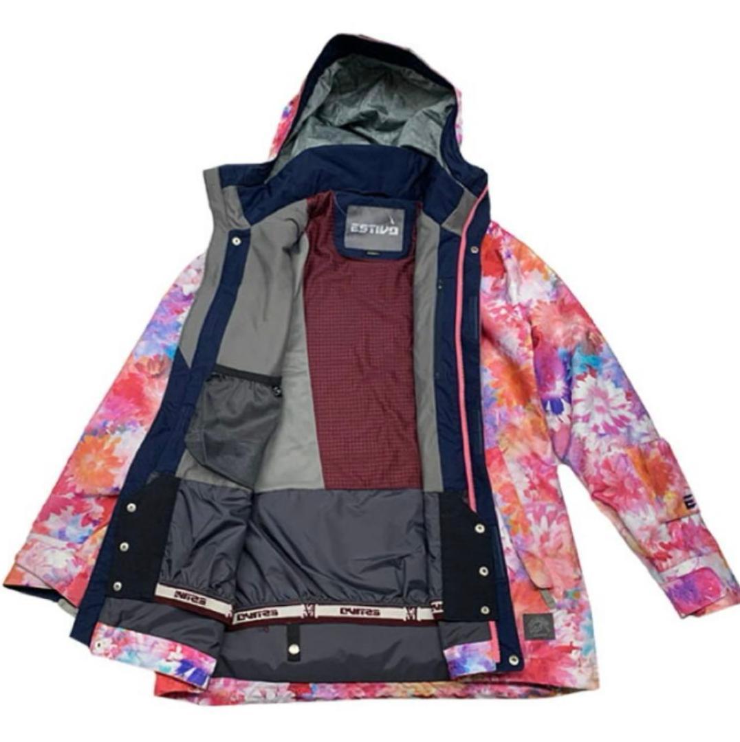 美品 原価3万 ESTIVO スノボウェア スノーボード 防水 M 花柄 ピンク
