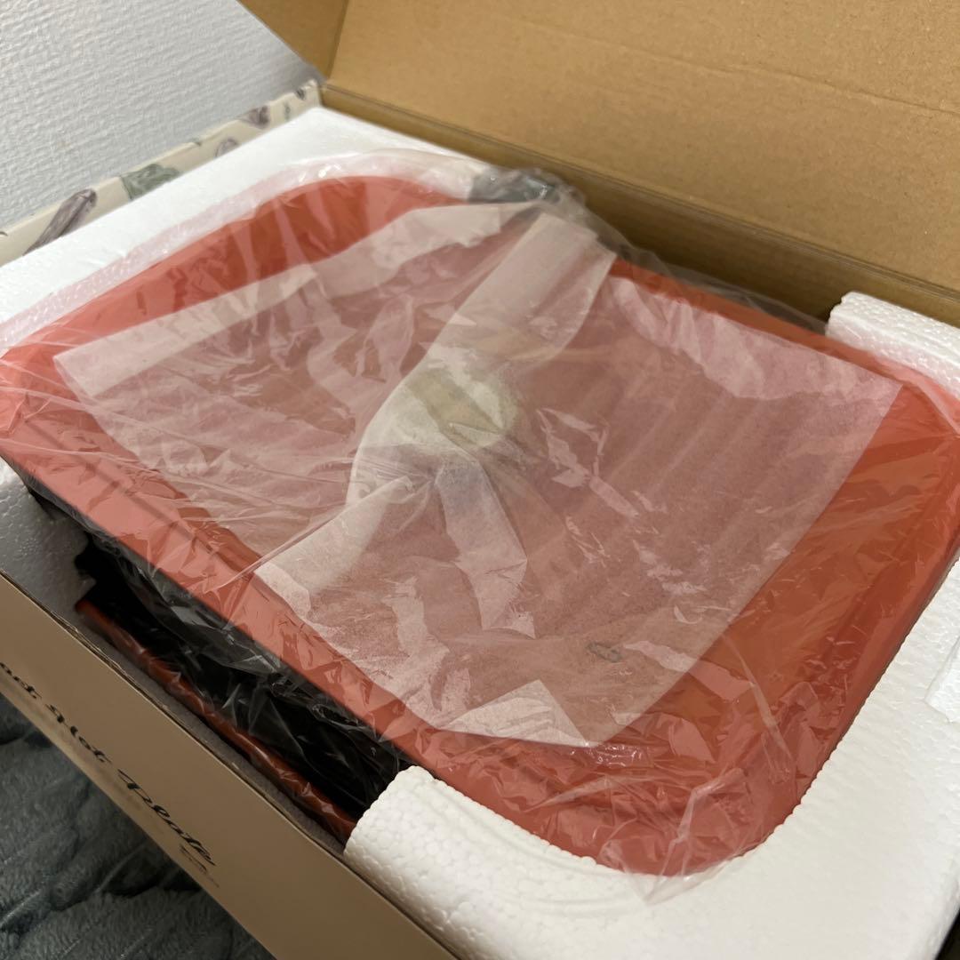 【新品未使用】ブルーノ コンパクトホットプレート チリレッド オレンジ