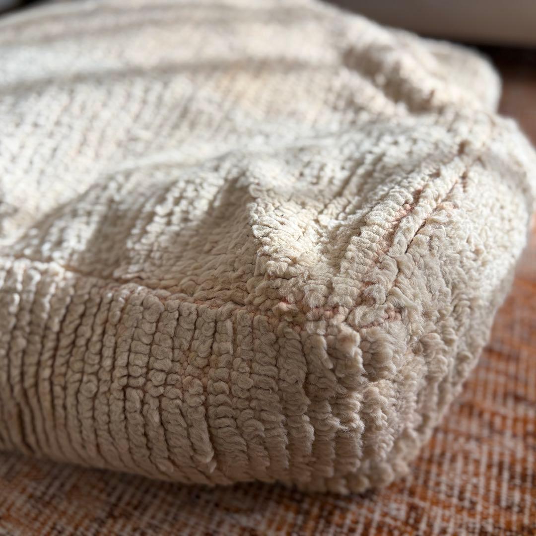 モロッコ　プフ　ベージュ