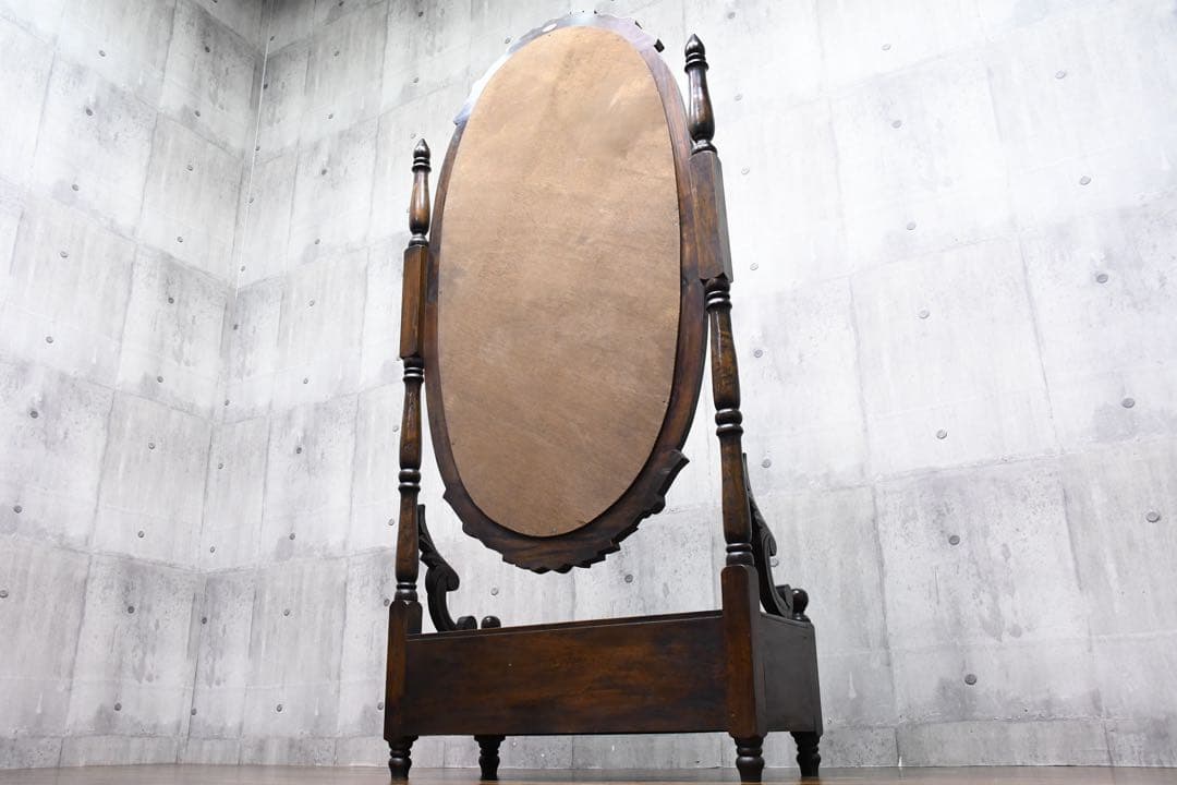 EEK108 神戸家具 コロニーハウス レリーフ/彫刻 置き型姿見 ミラー