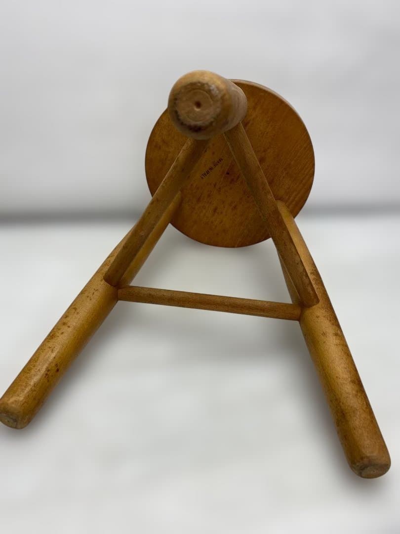 MADE IN ITALY 木製スツール 手描き 花模様 アンティーク調 花台