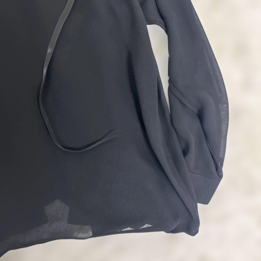 【未使用タグ付き】イヴサンローラン ブラウス シャツ リボン　ポリエステル100