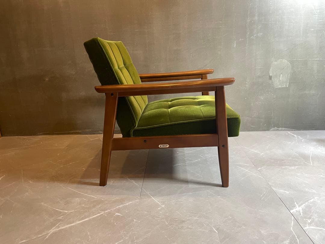 カリモク60 Kチェア 1シーター モケットグリーン 50周年記念 数量限定