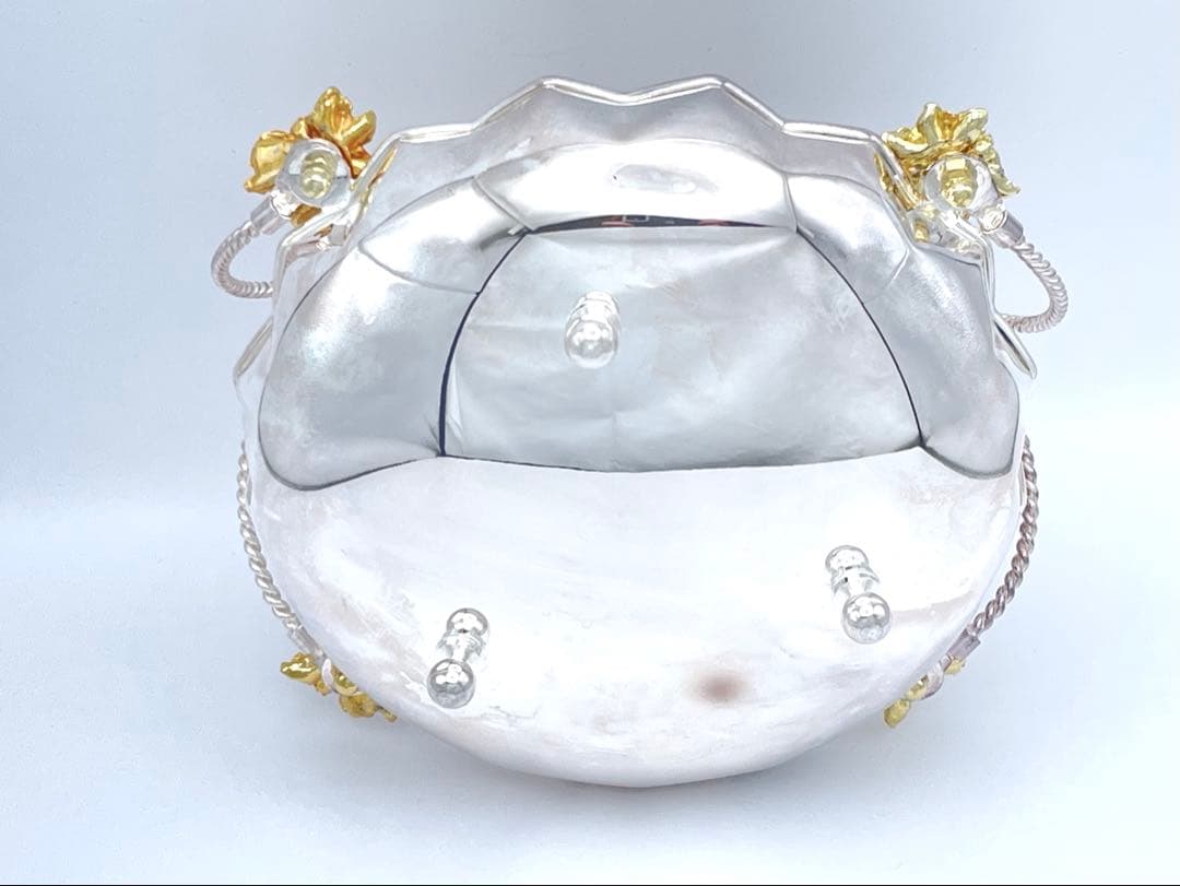 【S】銀座和光 WAKO 銀仕上げ 手編み トレイ 3点セット