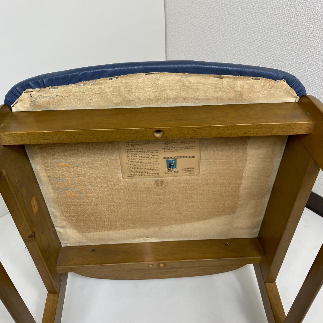 【匿名配送】2脚セット 松田家具 ダイニングチェア 椅子 昭和レトロ 木製