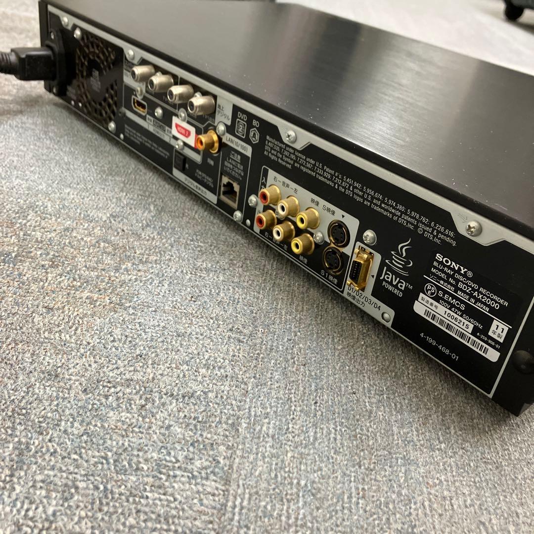 SONY ソニー　BDレコーダー BDZ-AX2000 2TB　動作正常品