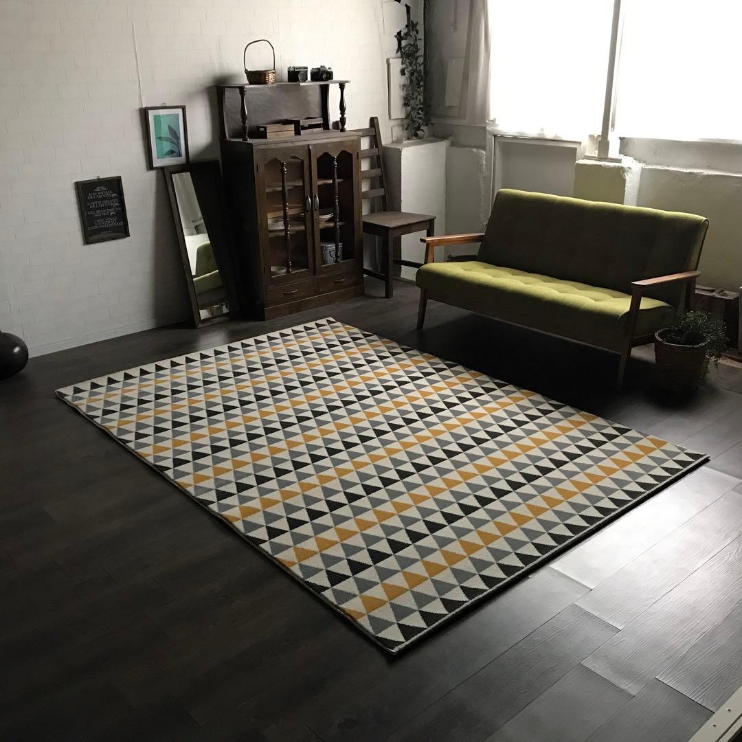 ラグ ラグマット 160x230cm カーペット ウィルトン織 トライアングル