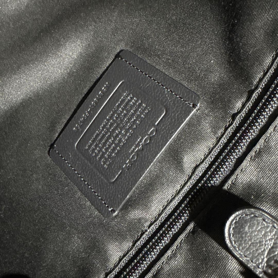COACHメトロポリタン　ブラックレザービジネストートバッグ